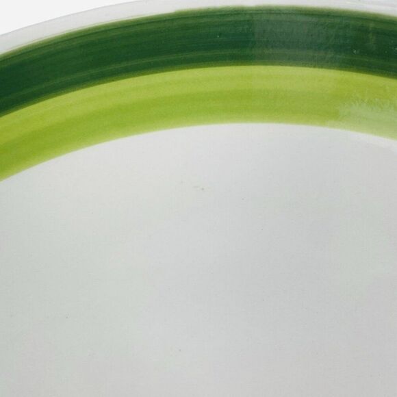 Vintage 1970s Stoneware 12" Chop Plate Serving Platter Handpainted Avocado Japan - Picture 8 of 12